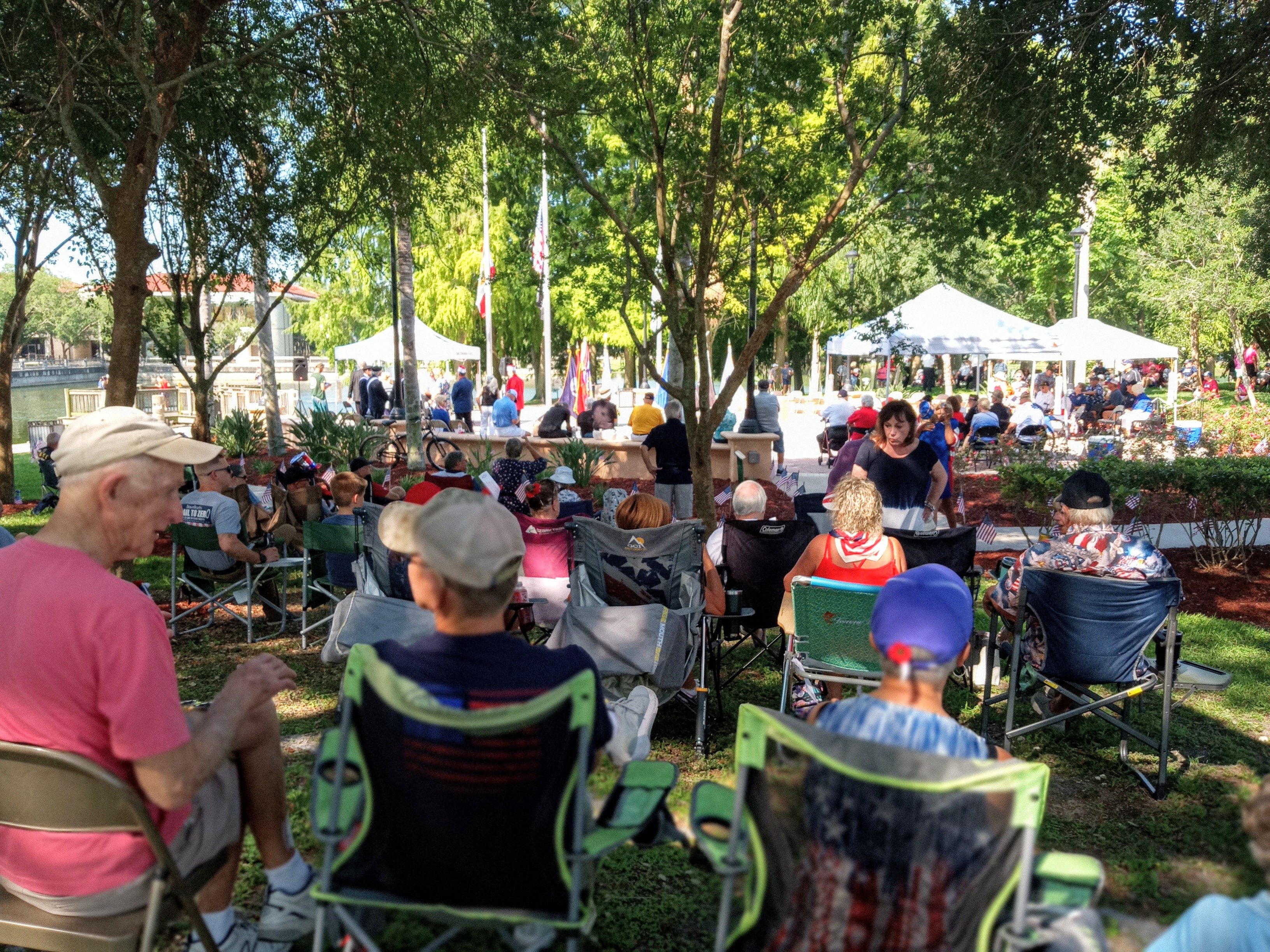 2024 Memorial Day crowds at Veteran's Park in Port Orange.